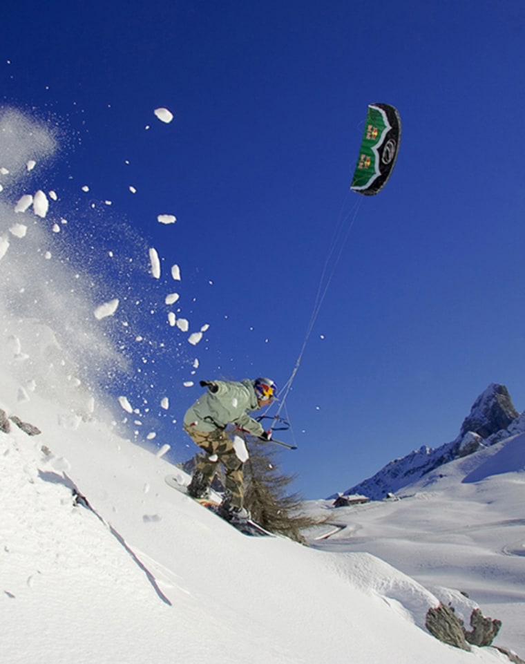 Try snowkiting in Colorado, California, Utah, Minnesota, and more. Clip into skis, loft a parachute in the wind, and zip off across a frozen lake or snowy field. 